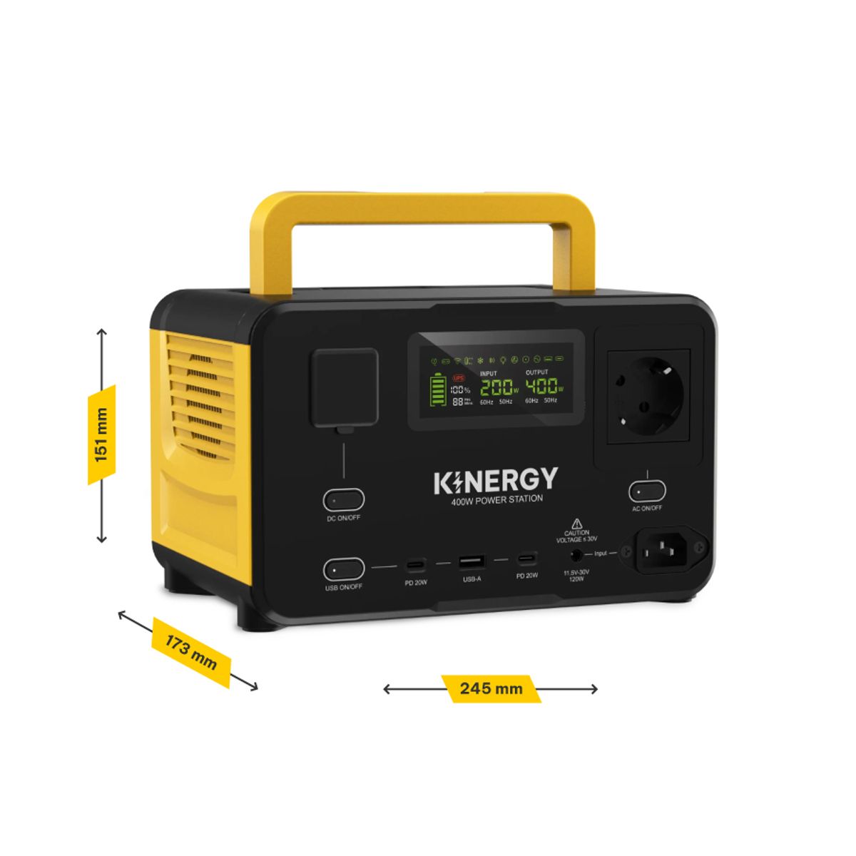 GENERICO - Generador Estacion Energia Portátil Solar Kinergy 400w256wh