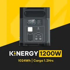 GENERICO - Generador Energia Electrica Portátil Solar Kinergy 1200w1024wh