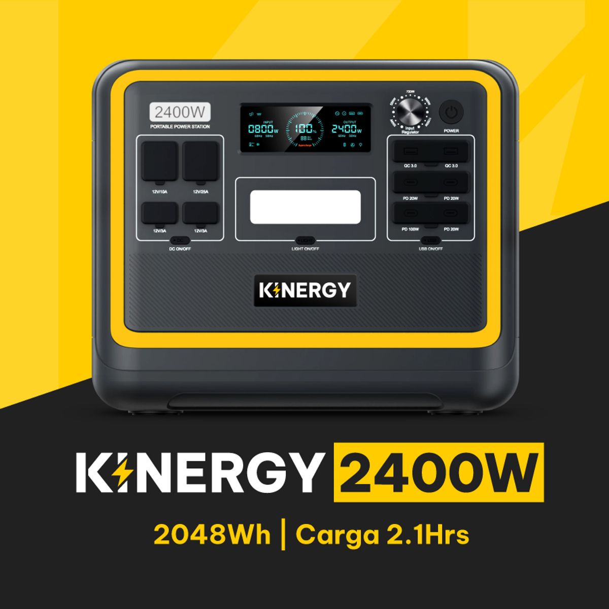 GENERICO - Generador Energia Electrica Portátil Solar Kinergy 2400w2048wh