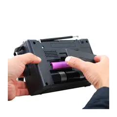 MICROLAB - Radio Portátil 9 Bandas Recargable