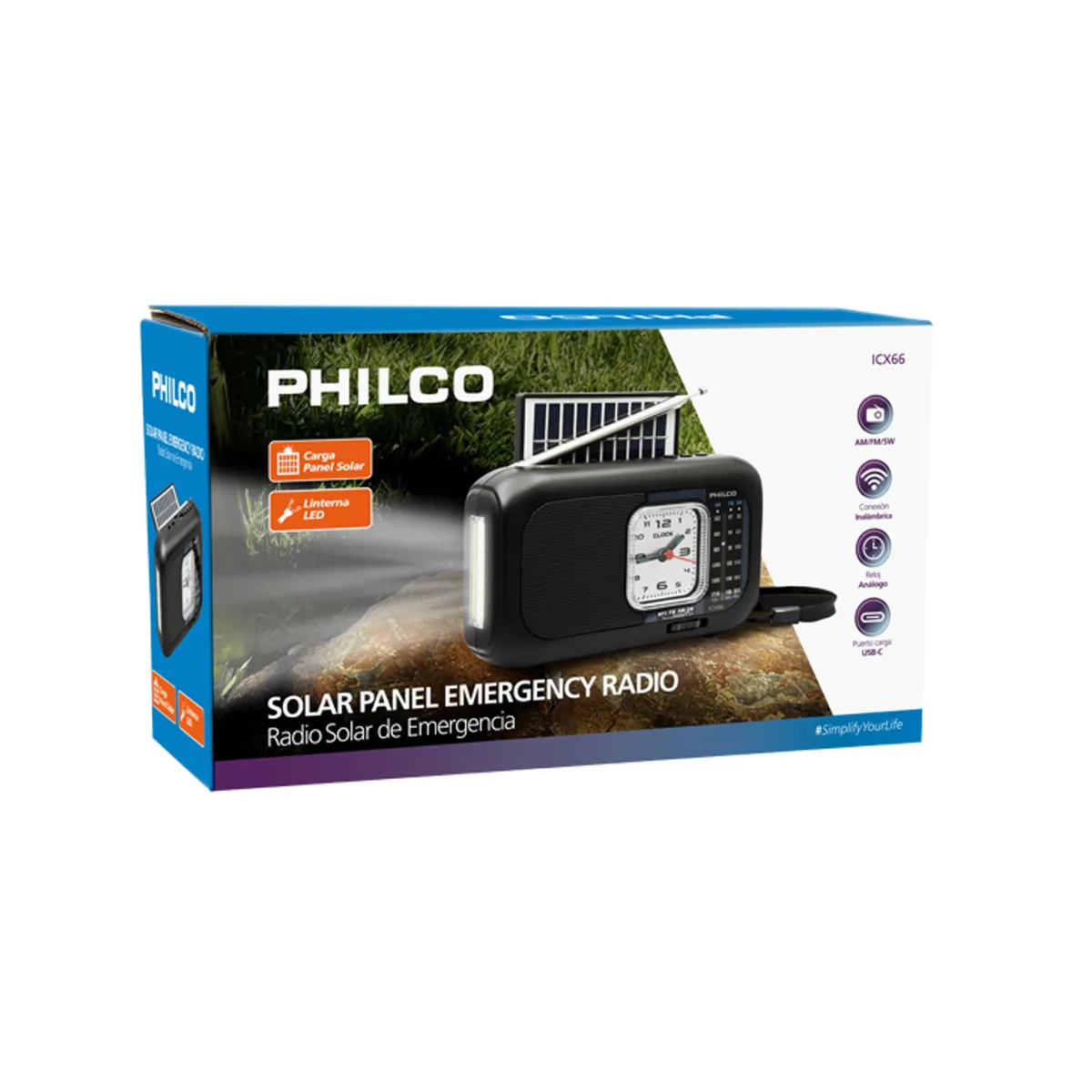 PHILCO - RADIO PHILCO MULTIBANDA BLUETOOTH SOLAR ICX66