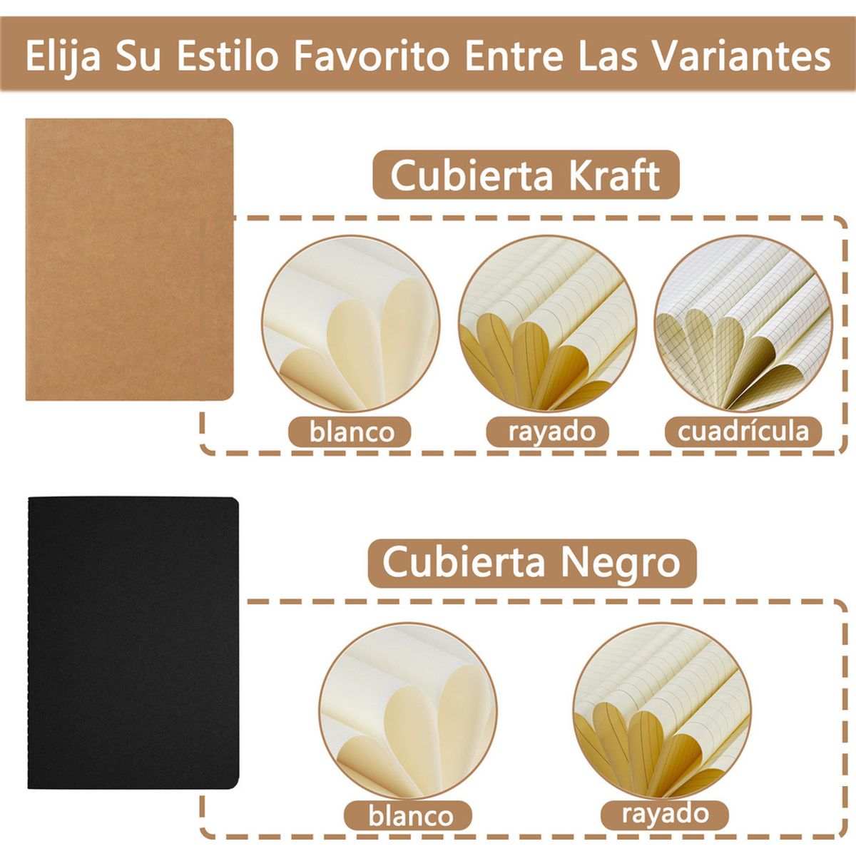 GENERICO - 10pack Cuadernos 72 Páginas B5 Escuela Estudiantes Oficina-Cuadrícula
