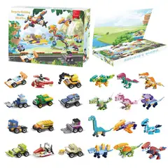 UMEXUS - Set 24 de juguetes de coches de dinosaurios