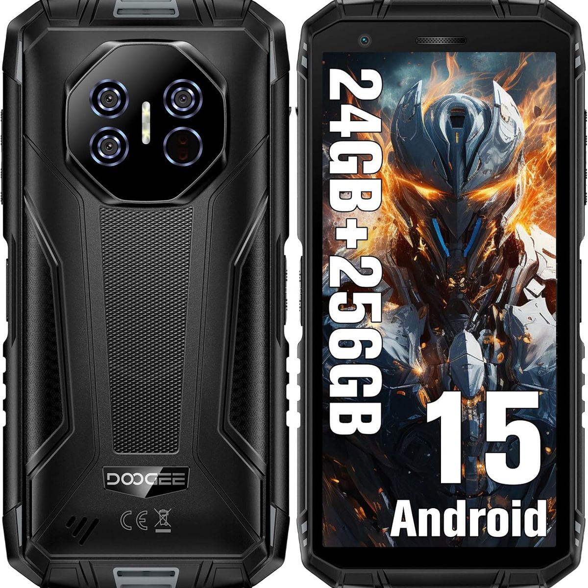 DOOGEE - DOOGEE Fire3 Ultra Celular 24GB+256GB Android 15 Smartphone-Gris