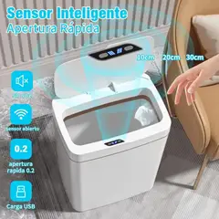 UMEXUS - Papelero Basurero Baño Automático Sensor Inteligente Cepillo 18L