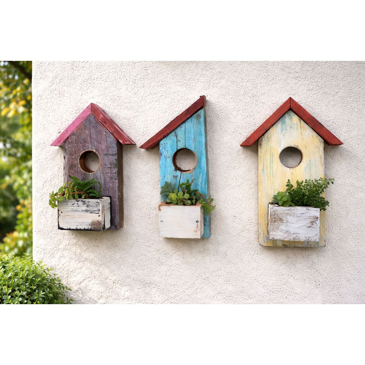 GENERICO - Porta Suculentas Casita Colgante Estilo Vintage