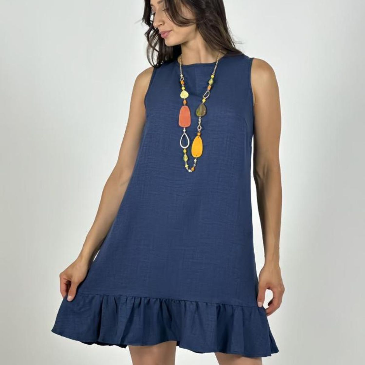 ENIGMATICA BOUTIQUE - Mini Vestido Sin Mangas Tela Cey