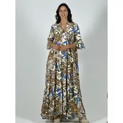ENIGMATICA BOUTIQUE - Vestido Viscosa Italiana Floreado