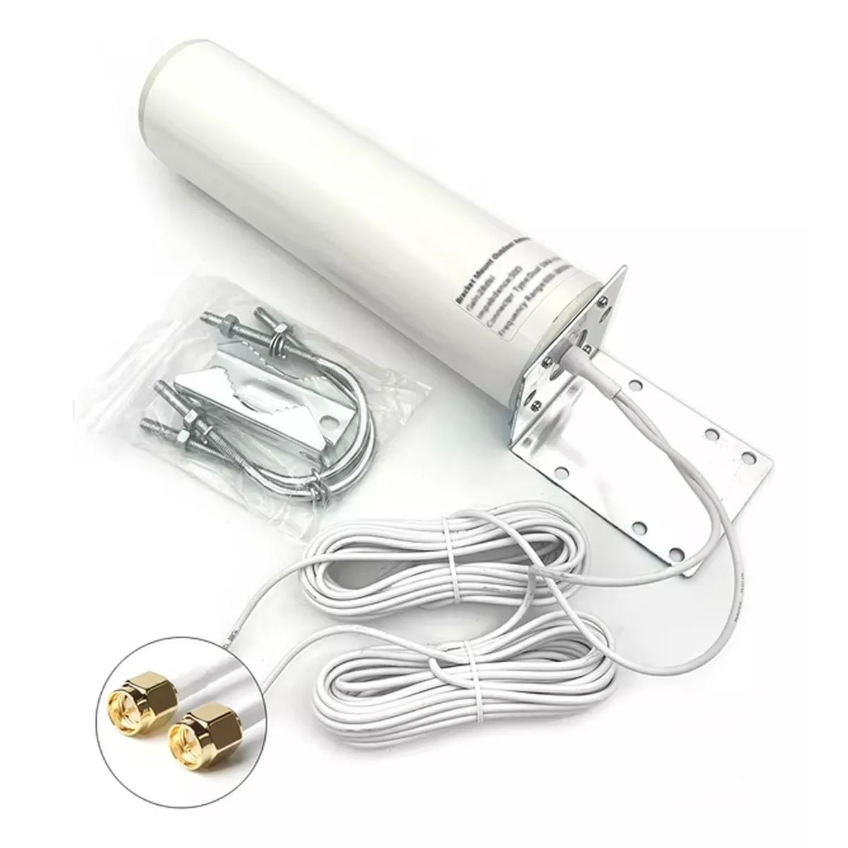 GENERICO - Antena ExteriorInterior para 2G3G4G LTE  Doble Conector SMA 698-2700 MHz