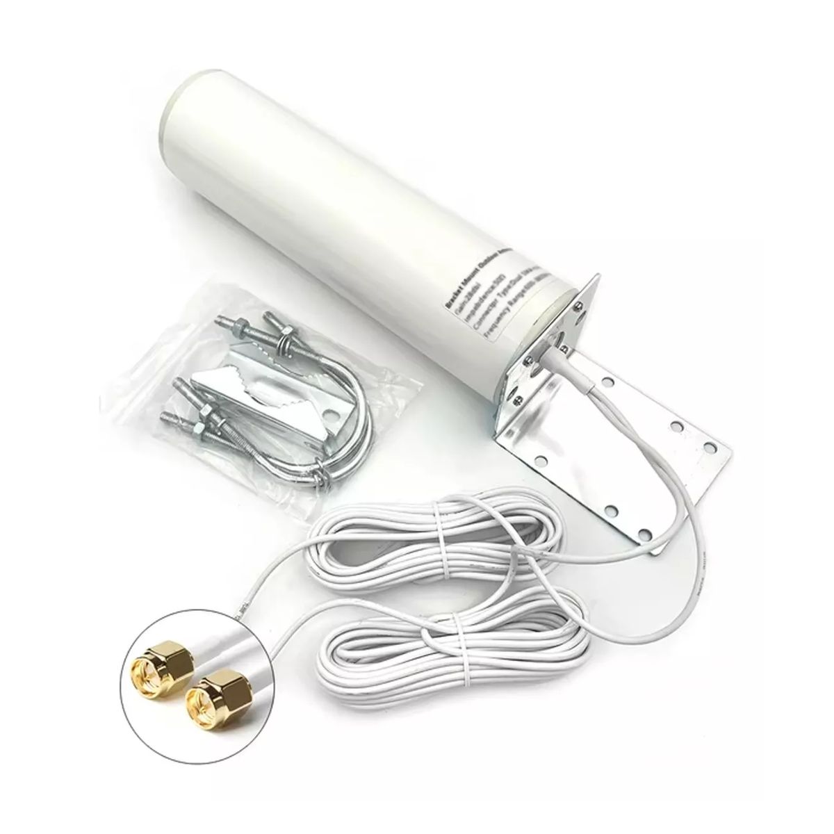 GENERICO - Antena ExteriorInterior para 2G3G4G LTE  Doble Conector SMA 698-2700 MHz