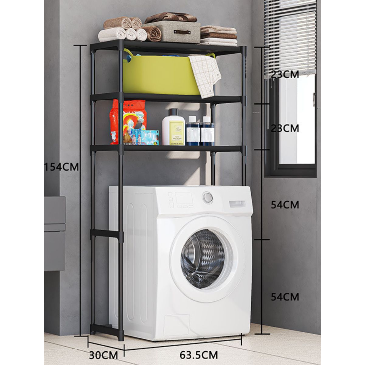KINDA NICE - Estante Organizador De 3 Niveles Para Lavadora Y Baño Fácil