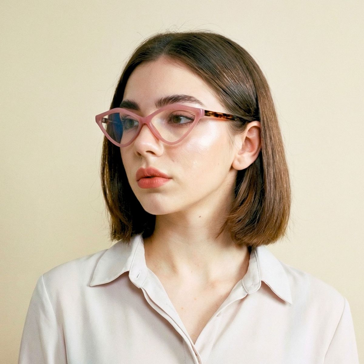 NOVY - Marco para Anteojos Óptico de Acetato Ojo de Gato Gafas Lentes