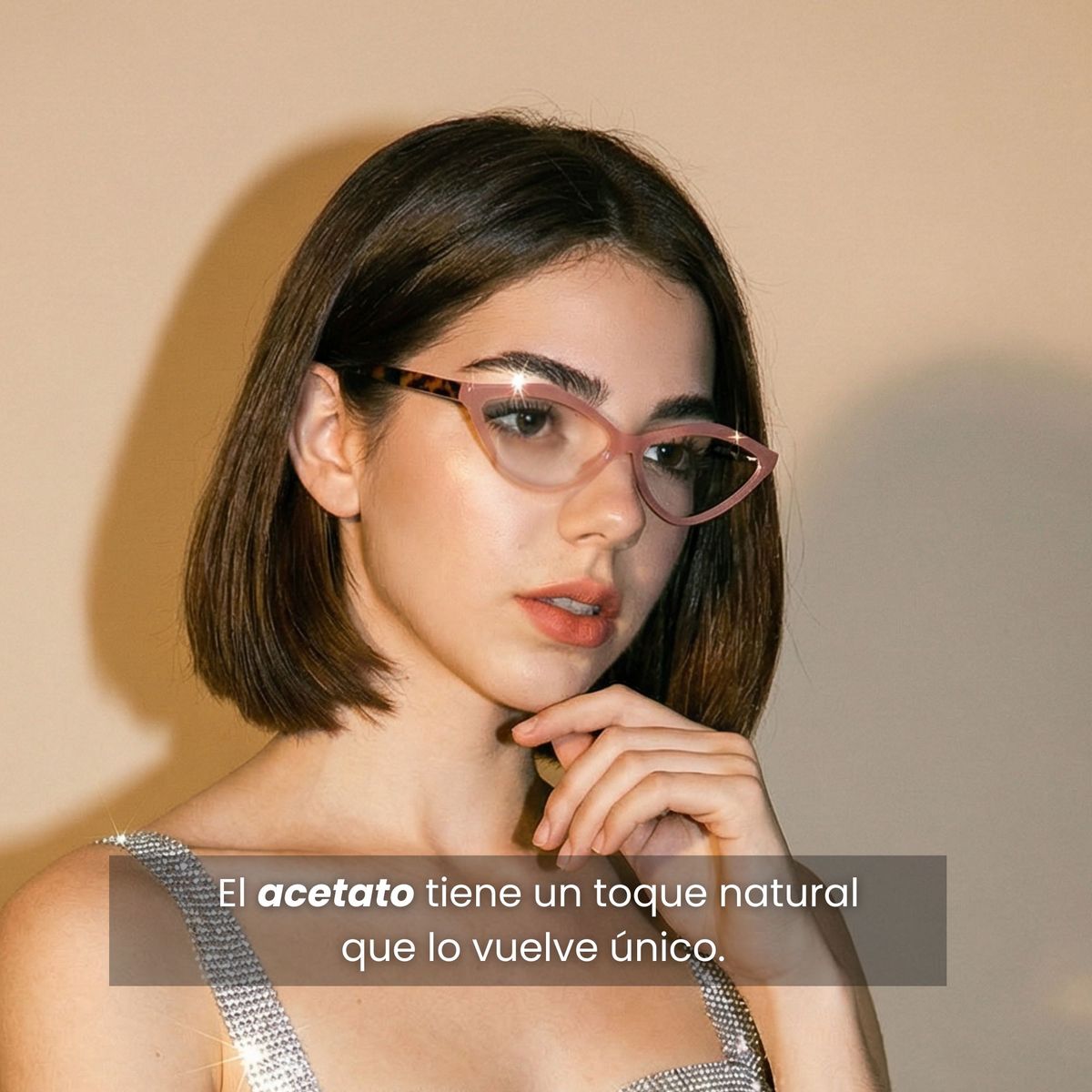 NOVY - Marco para Anteojos Óptico de Acetato Ojo de Gato Gafas Lentes