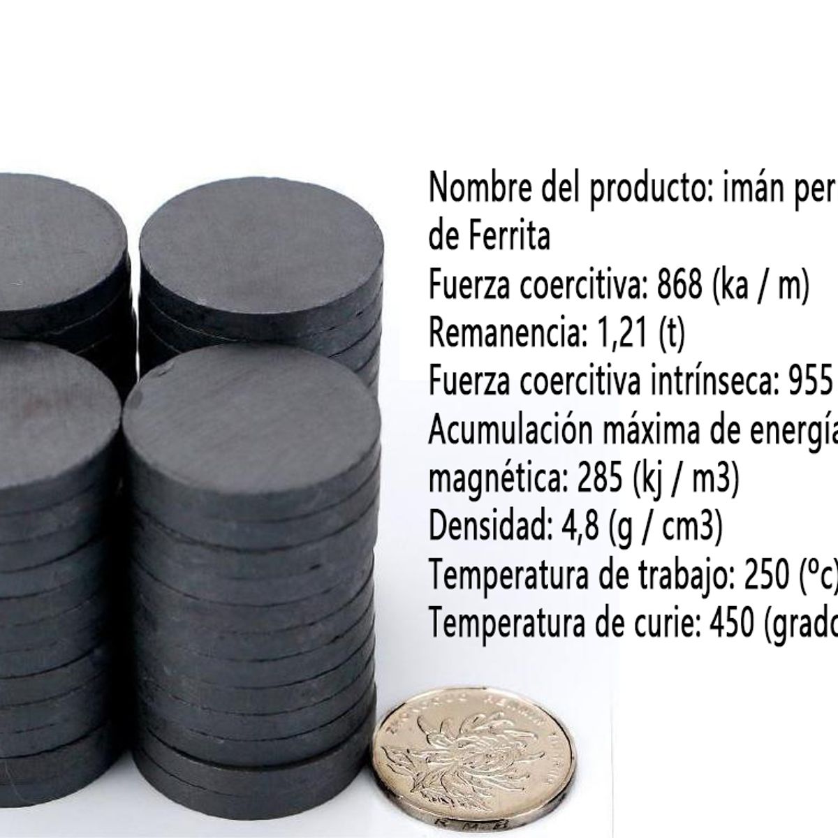 100pcs Disco Magnético Circular Permanente, marca GENERAL - Foto Principal