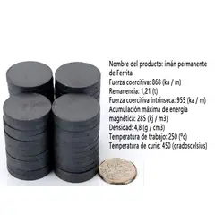 GENERAL - 100pcs Disco Magnético Circular Permanente