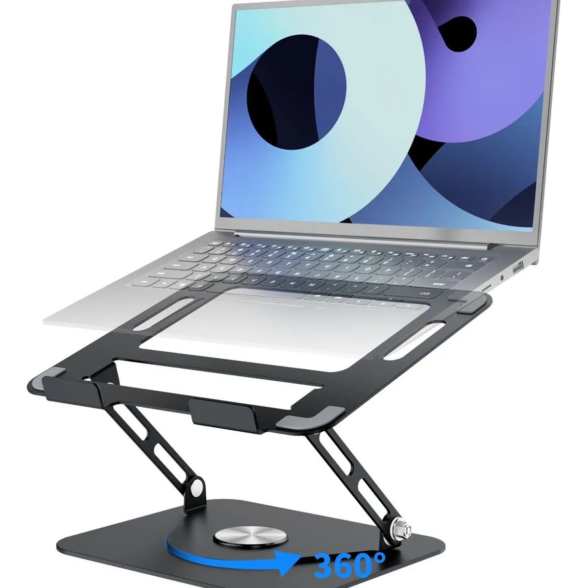 YAYKO - Soporte 360° para Notebook y Tablet Ajustable Plegable Aluminio Portátil
