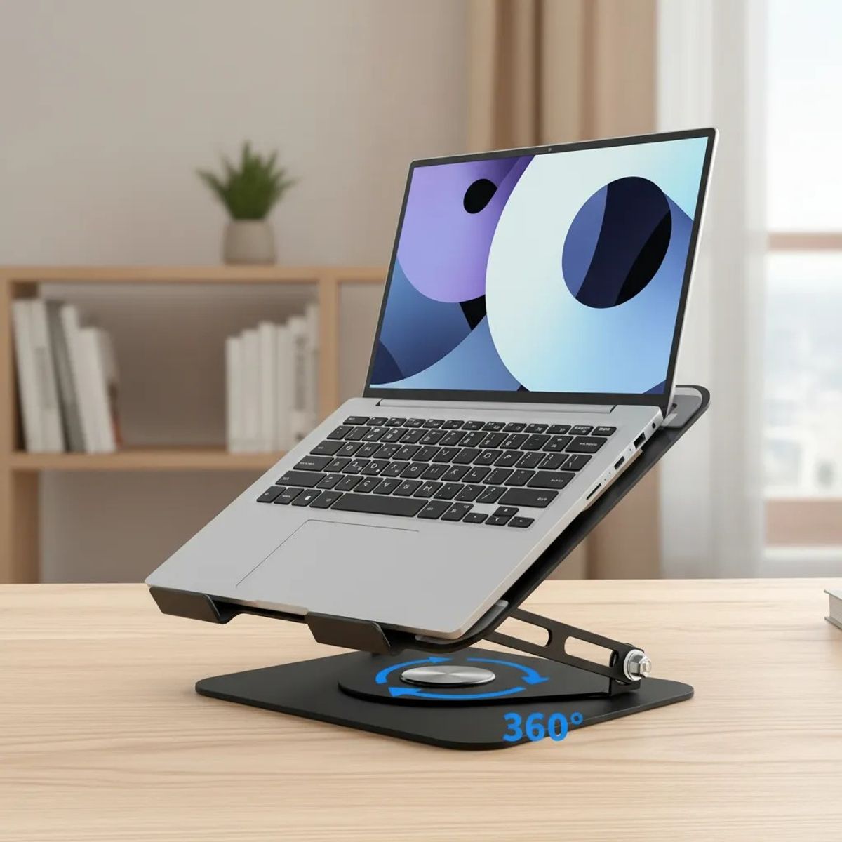 YAYKO - Soporte 360° para Notebook y Tablet Ajustable Plegable Aluminio Portátil