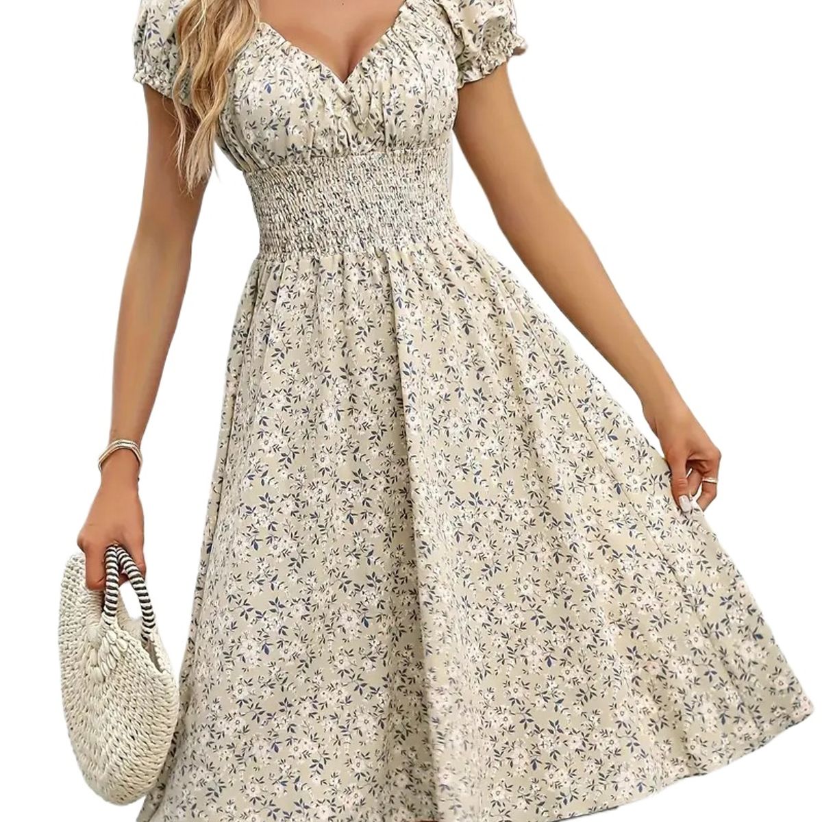 TIOZONEY - Vestido sin mangas con cuello halter - Gris