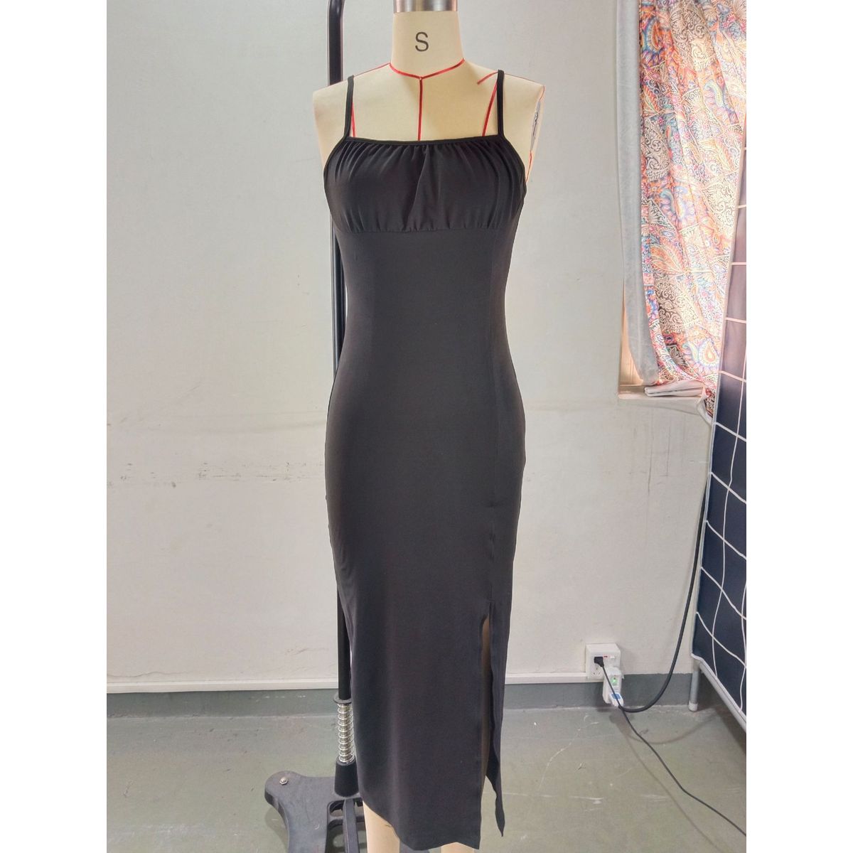 TIOZONEY - Vestido sin mangas con cuello halter - Negro