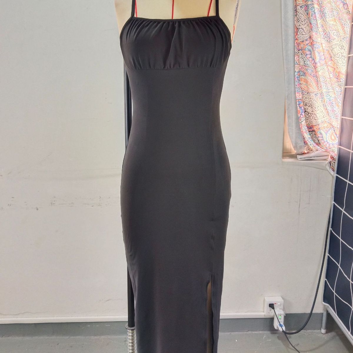 TIOZONEY - Vestido sin mangas con cuello halter - Negro