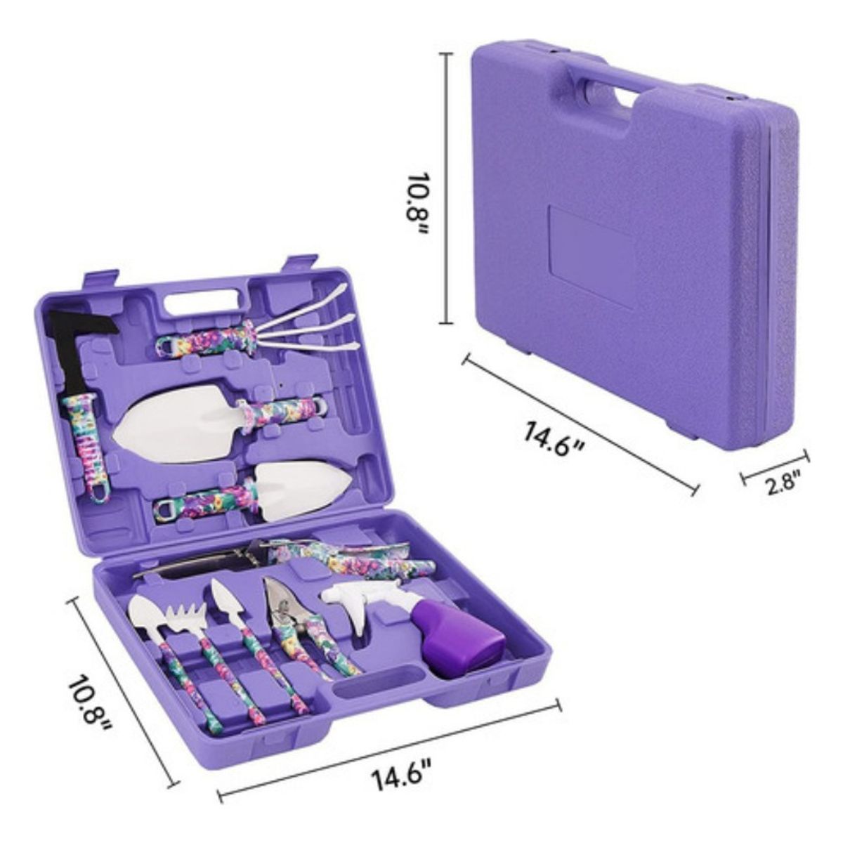 QUICK - Juego De Herramientas De Jardín Violeta De 10 Pzs Lila