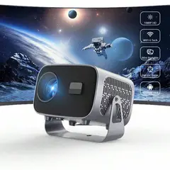 BLUEDREAMER - Mini proyector con WiFi y Bluetooth proyector portátil 1080P para el hogar