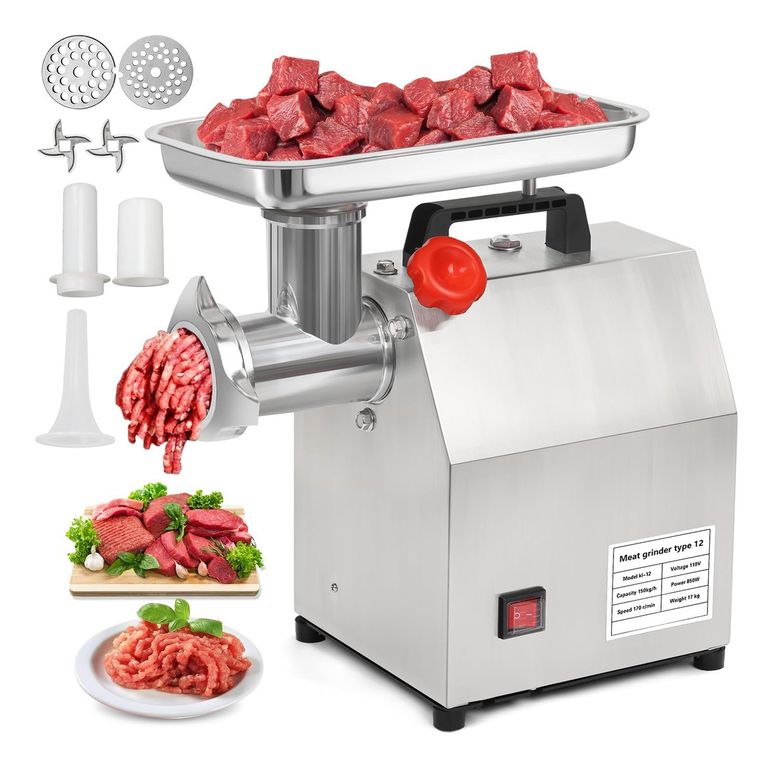 METEX Picadora De Carne Eléctrica Acero Inoxidable