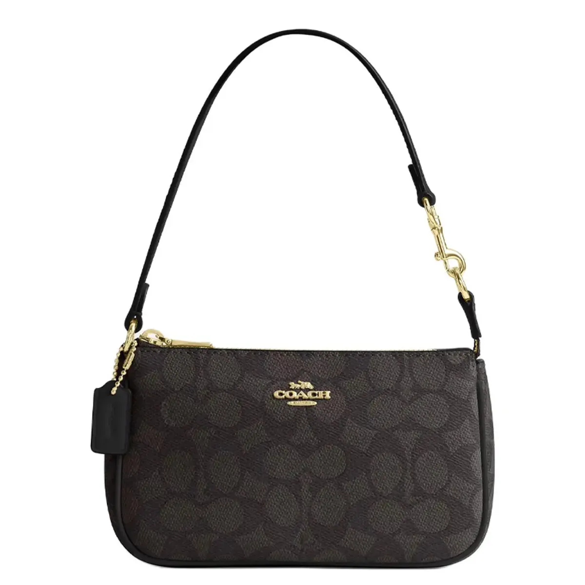 COACH - Coach Nolita 19 Bandolera en Lona Signature Nogal Negro CW426