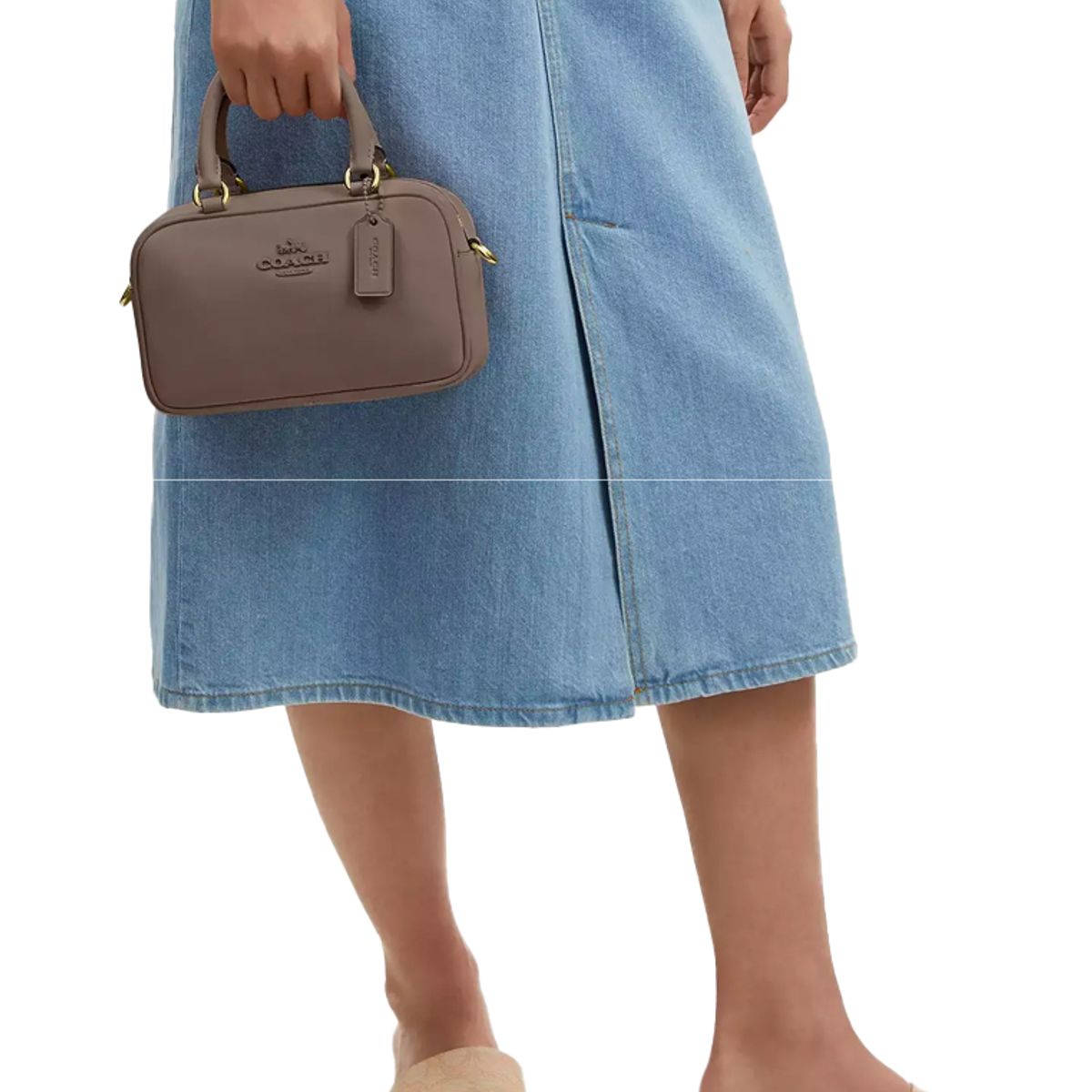 COACH - Coach Satchel Bandolera en Piedra Oscura CT776