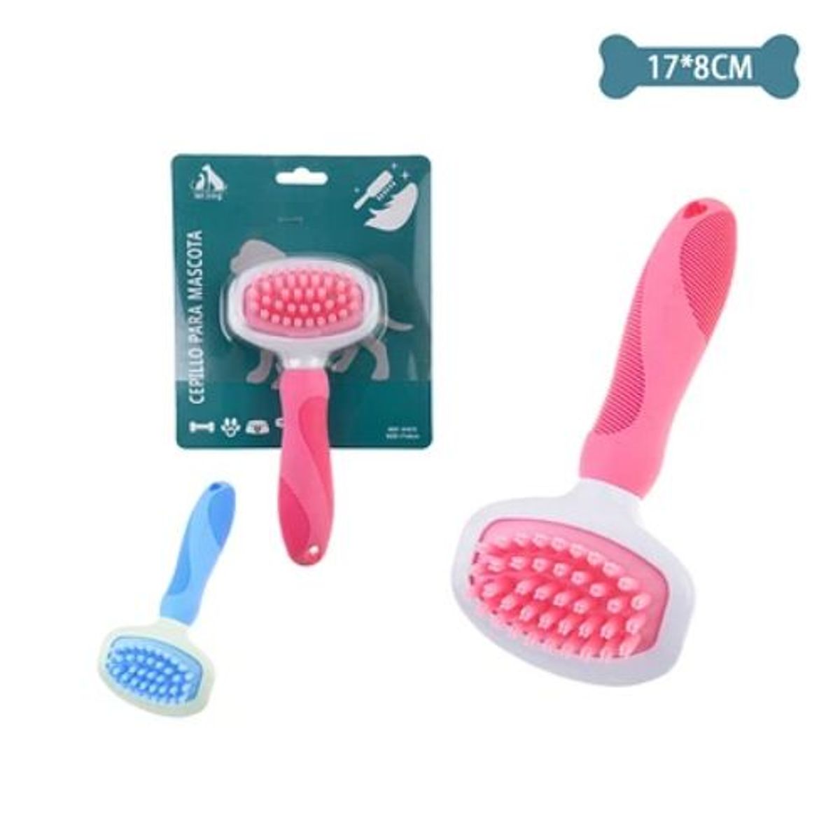 GENERICO - Peine de masaje para mascotas 817cm Color Aleatorio