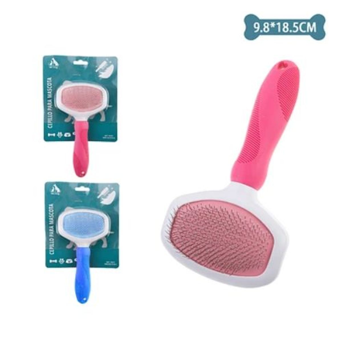 GENERICO - Cepillo con agujas finas para mascotas 98185cm Color Aleatorio