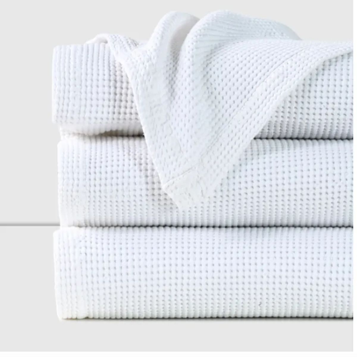 CANNON - Piecera Cannon 100% Algodón Wafle Wash White 100x230
