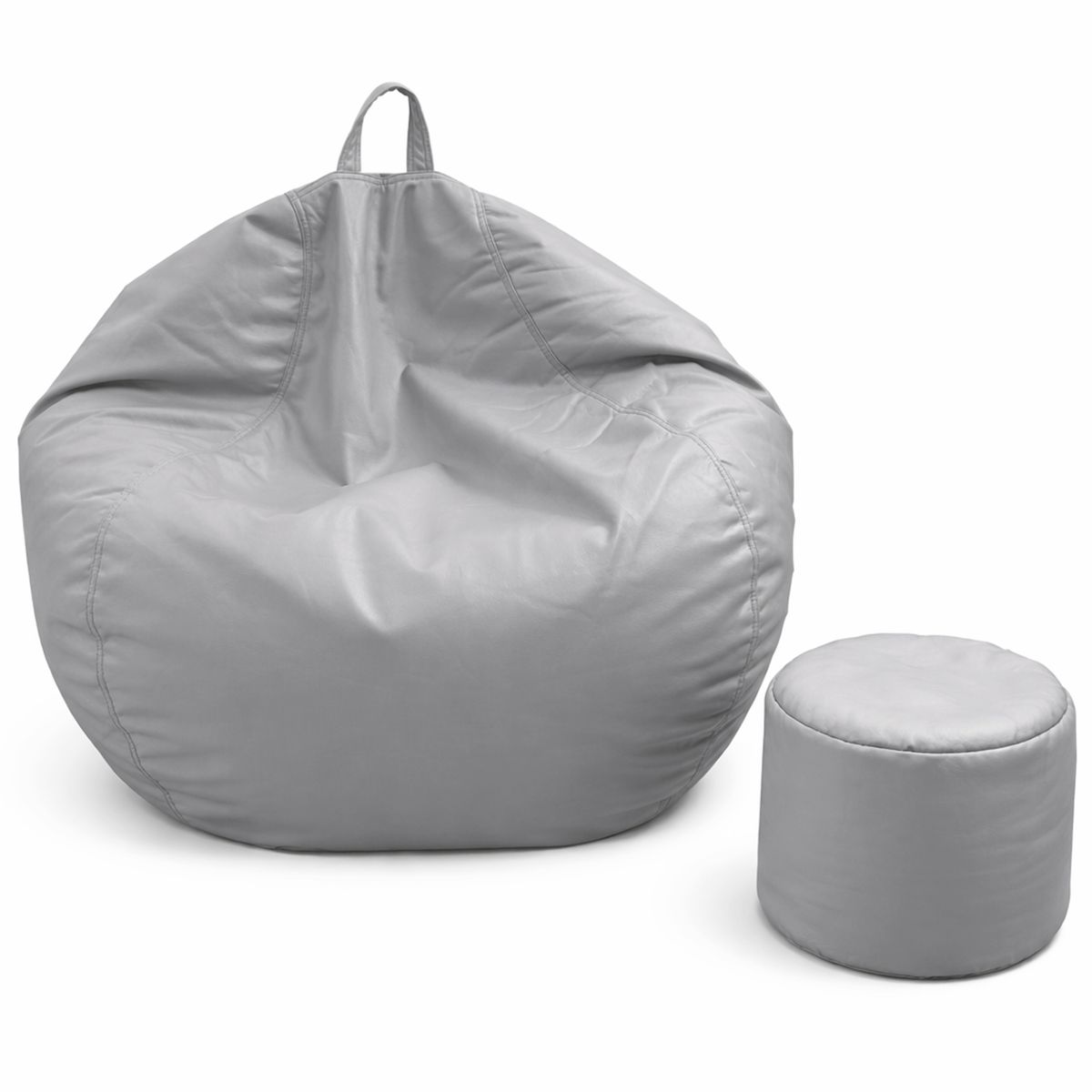 JOYTEK - Puff Pera Eco Cuero talla XL Joytek  120x80cm Gris