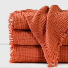 CANNON - Piecera 100% Algodón Gauze Clay 120x230