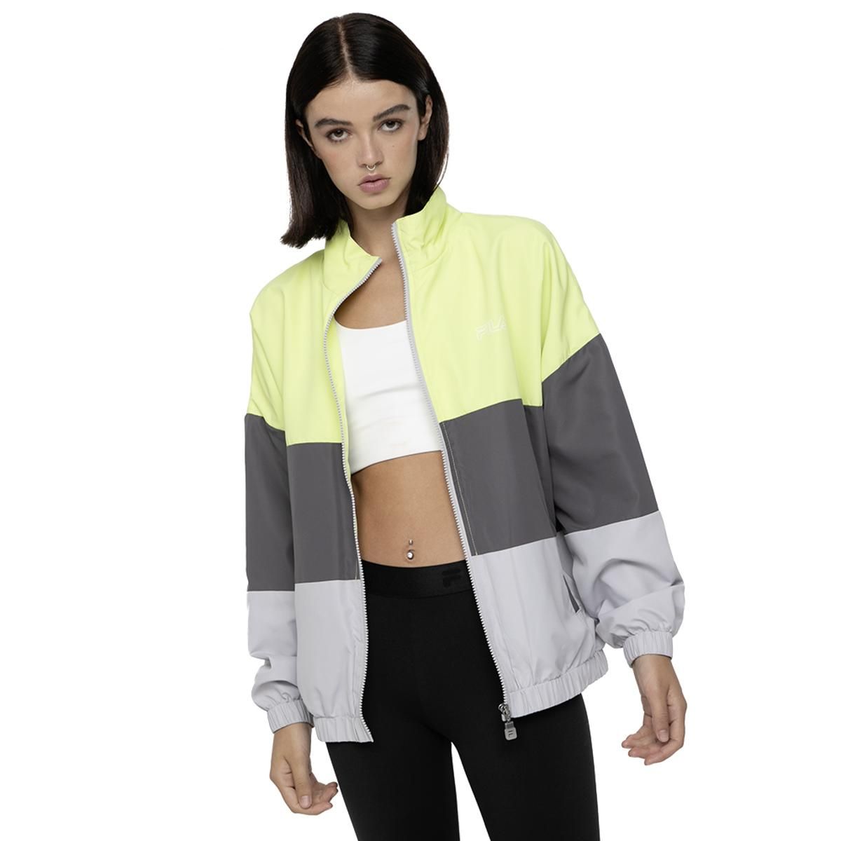 FILA - Chaqueta Fila Puff Stud Mujer Amarillo