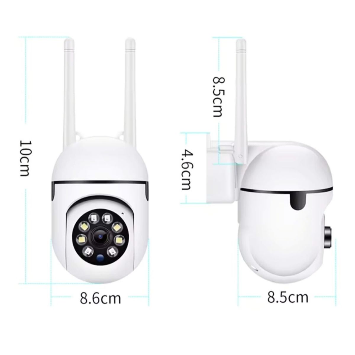 GENERICO - CAMARA  VIGILIANCIA DE SEGURIDAD  WIFI IP  8MP   1080D  color blanca