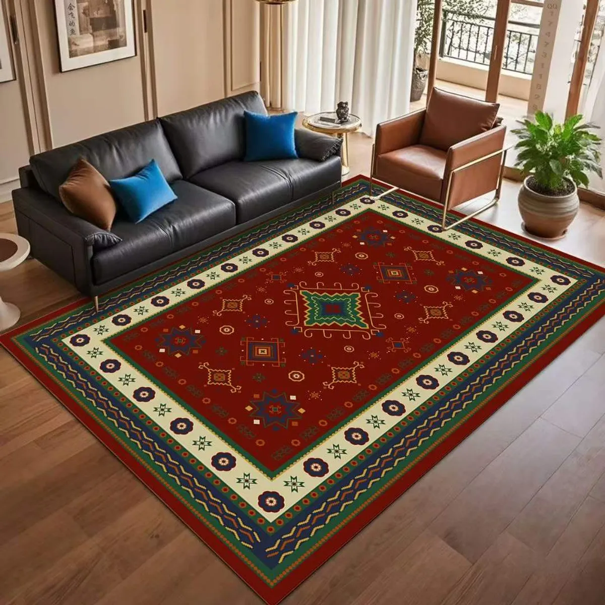 GENERICO - ALFOMBRA PARA LIVING ANTIDESLIZANTE CON DISEÑOS TRIDIMENCIONALES