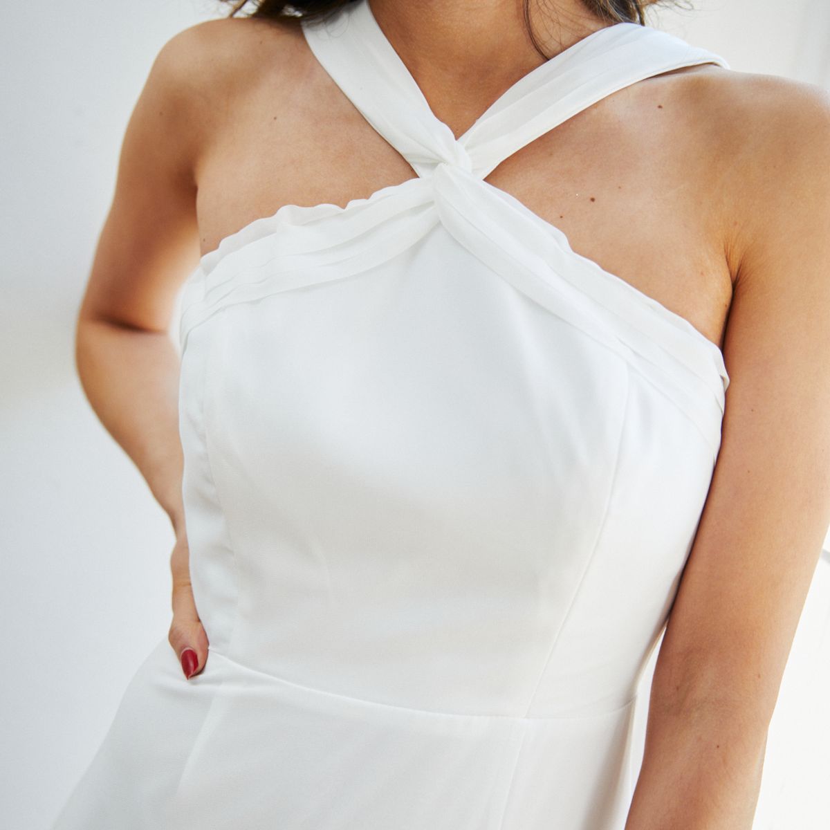MI PLACARD - Vestido Largo de Novia Elisa Halter Ivory