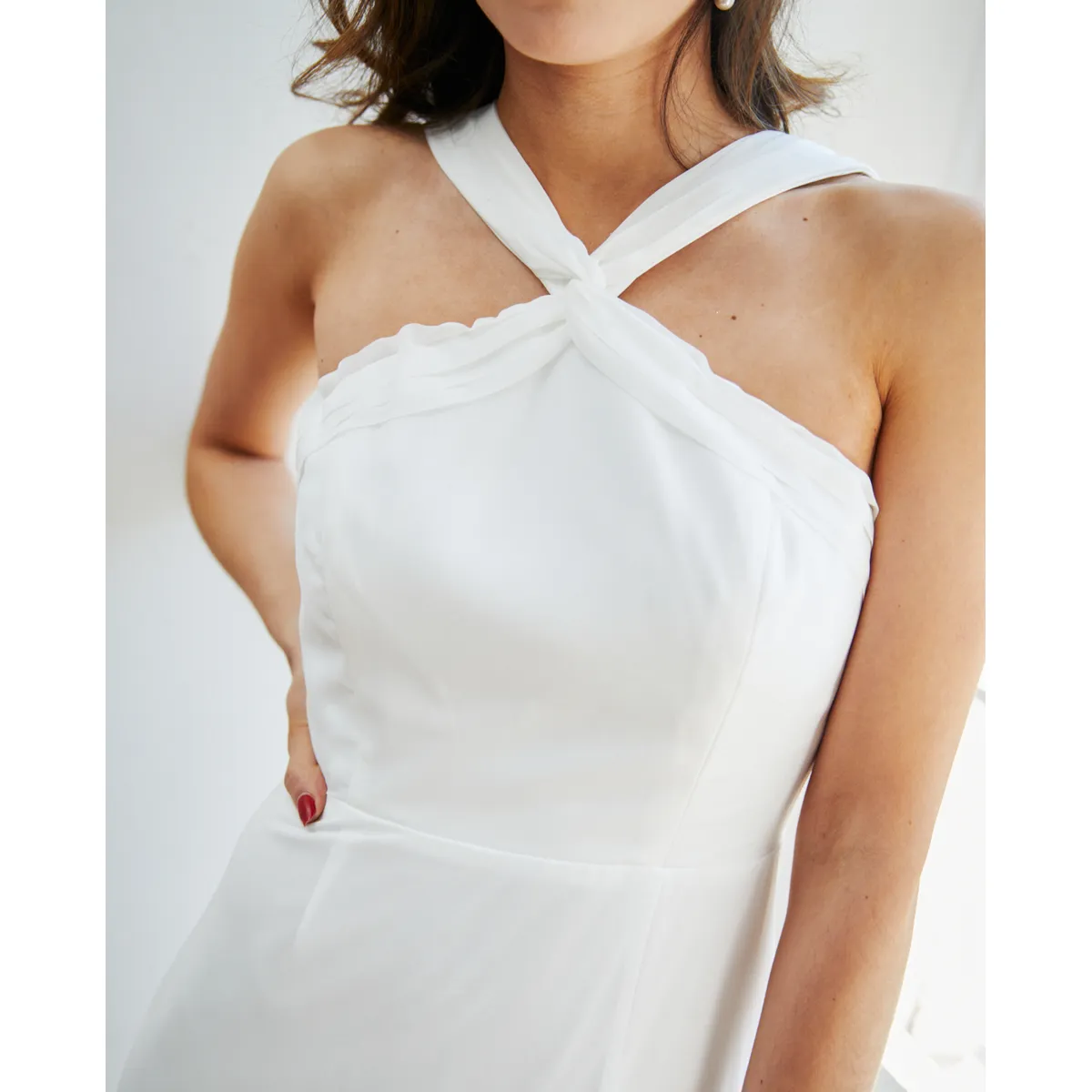 MI PLACARD - Vestido Largo de Novia Elisa Halter Ivory