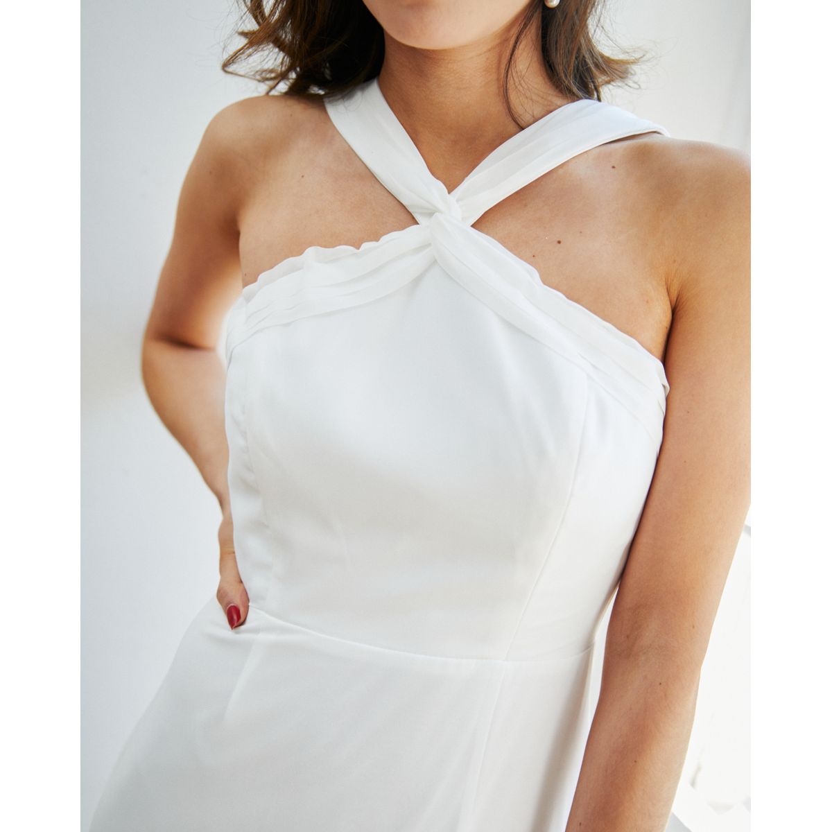 MI PLACARD - Vestido Largo de Novia Elisa Halter Ivory
