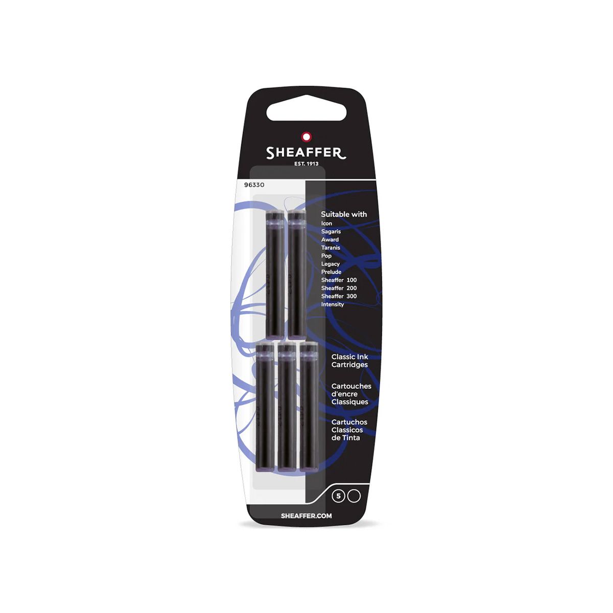 SHEAFFER - Cartuchos para Pluma Sheaffer 5 Unidades Negro