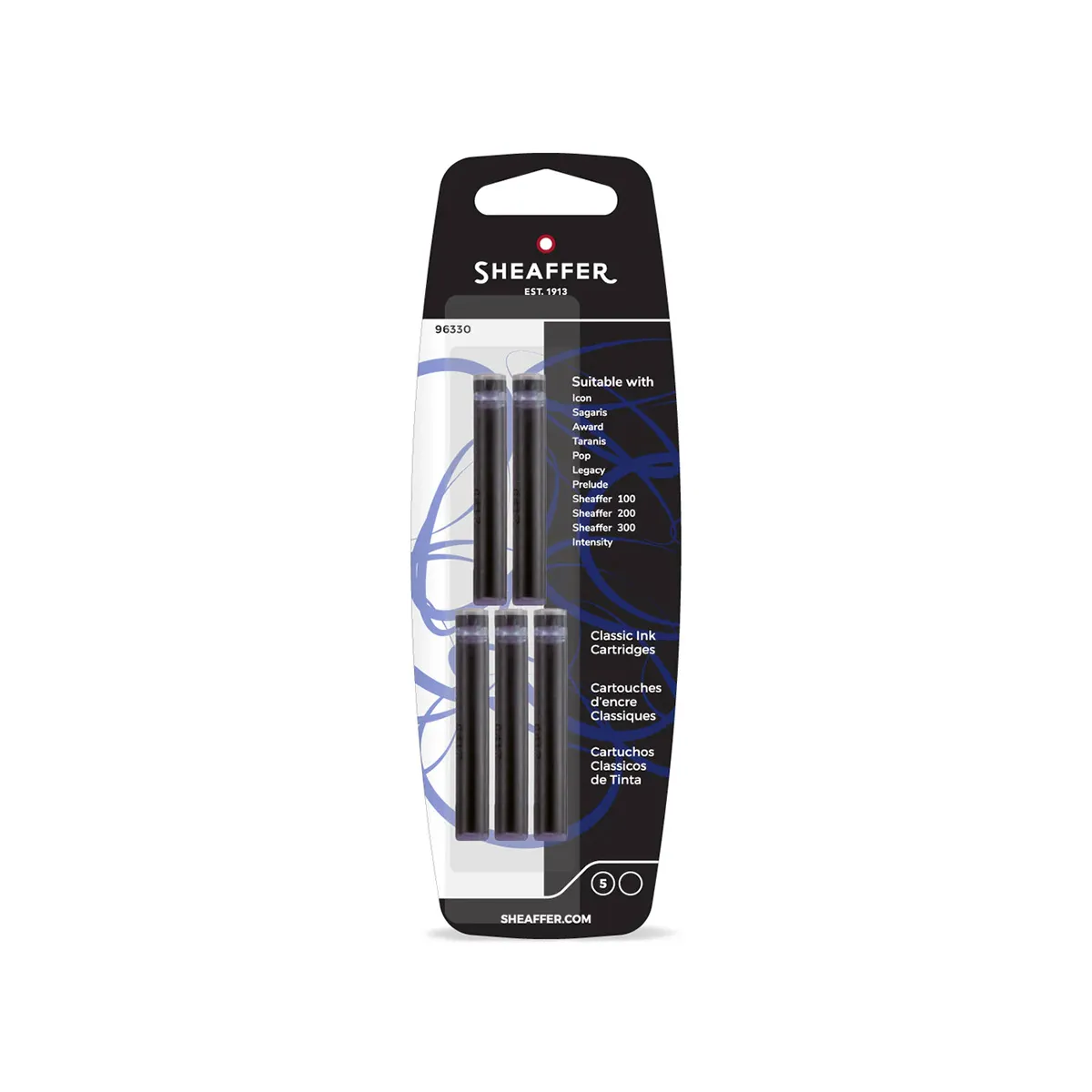 SHEAFFER - Cartuchos para Pluma Sheaffer 5 Unidades Negro