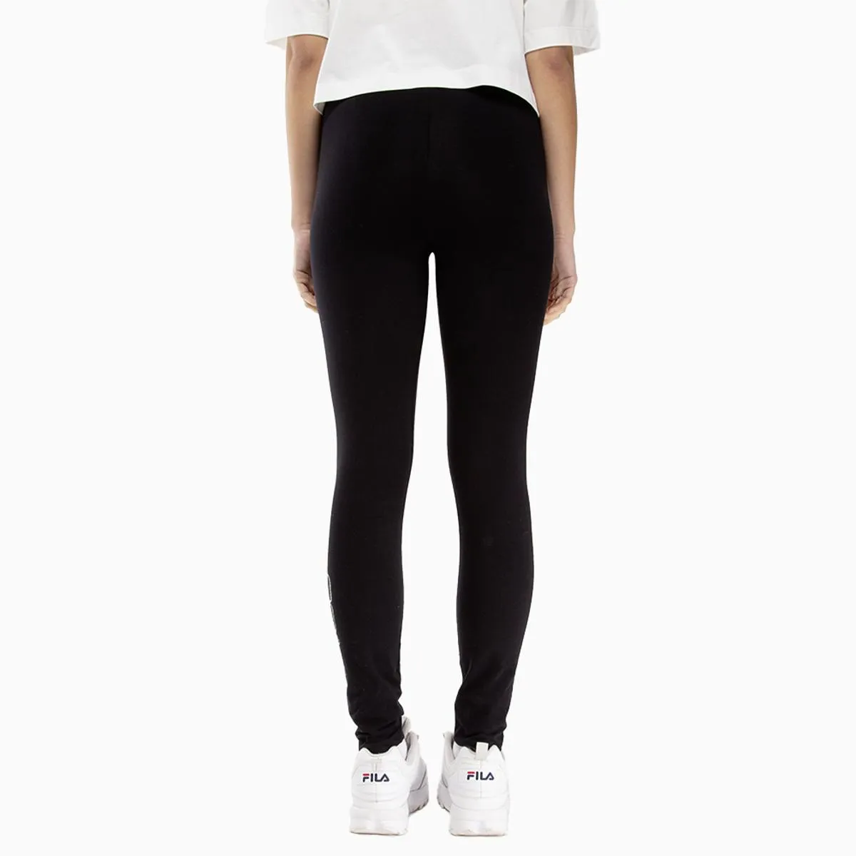 FILA - Calzas Fila Letter Mid Mujer Negro