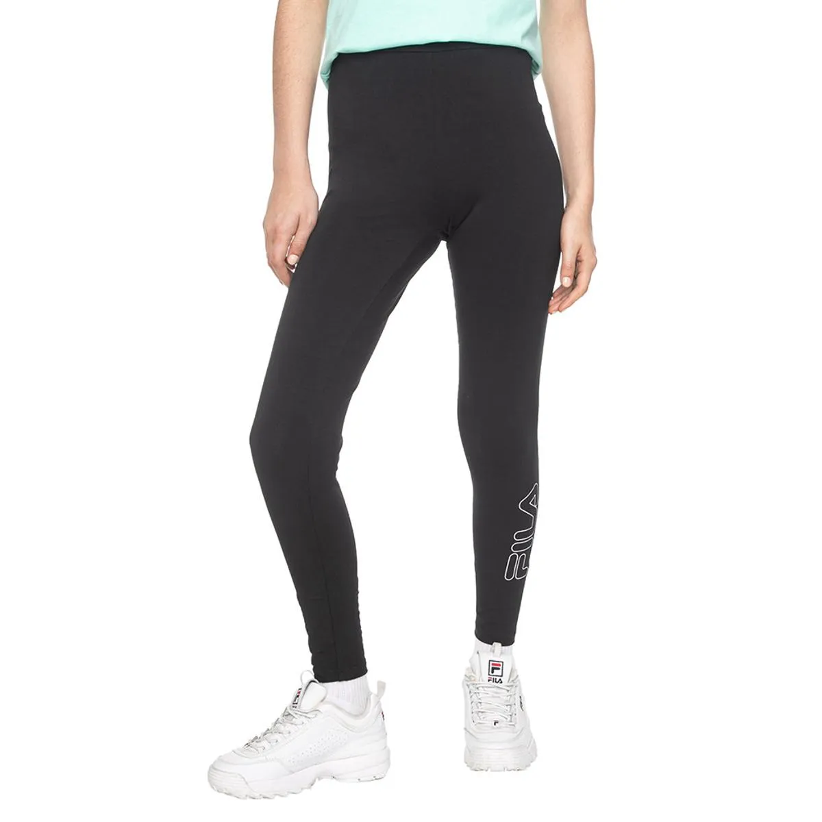 FILA - Calzas Fila Basic Outline Mujer Negro
