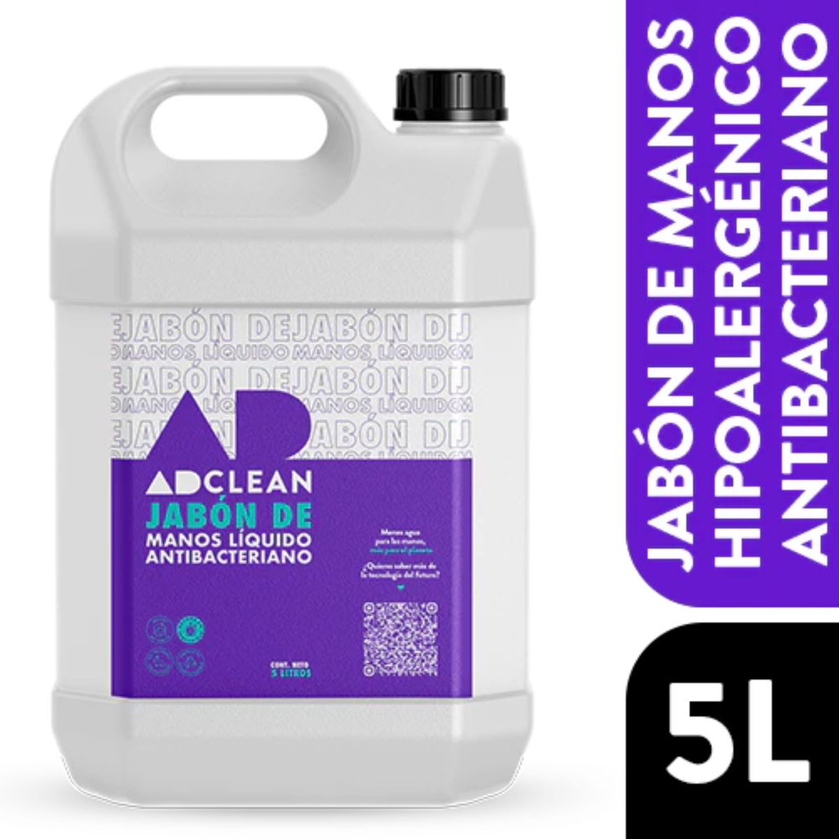 ADCLEAN - AdClean Jabón de manos Hipoalergénico Antibacteriano 5 L