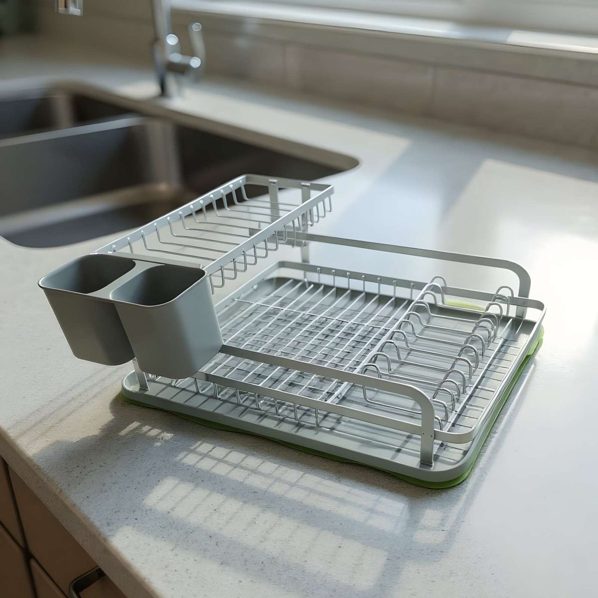 GENERICO - Escurridor de Platos 2 Niveles Máxima Organización y Estilo Moderno