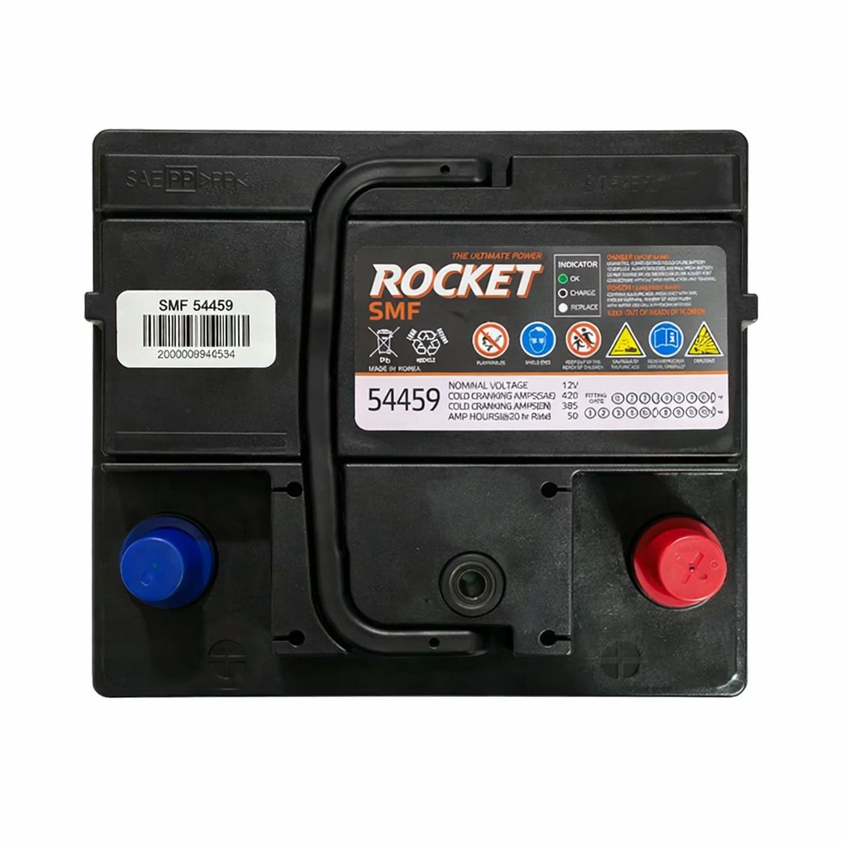 ROCKET - Batería de Auto 50 Ah Positivo Derecho 420 CCA