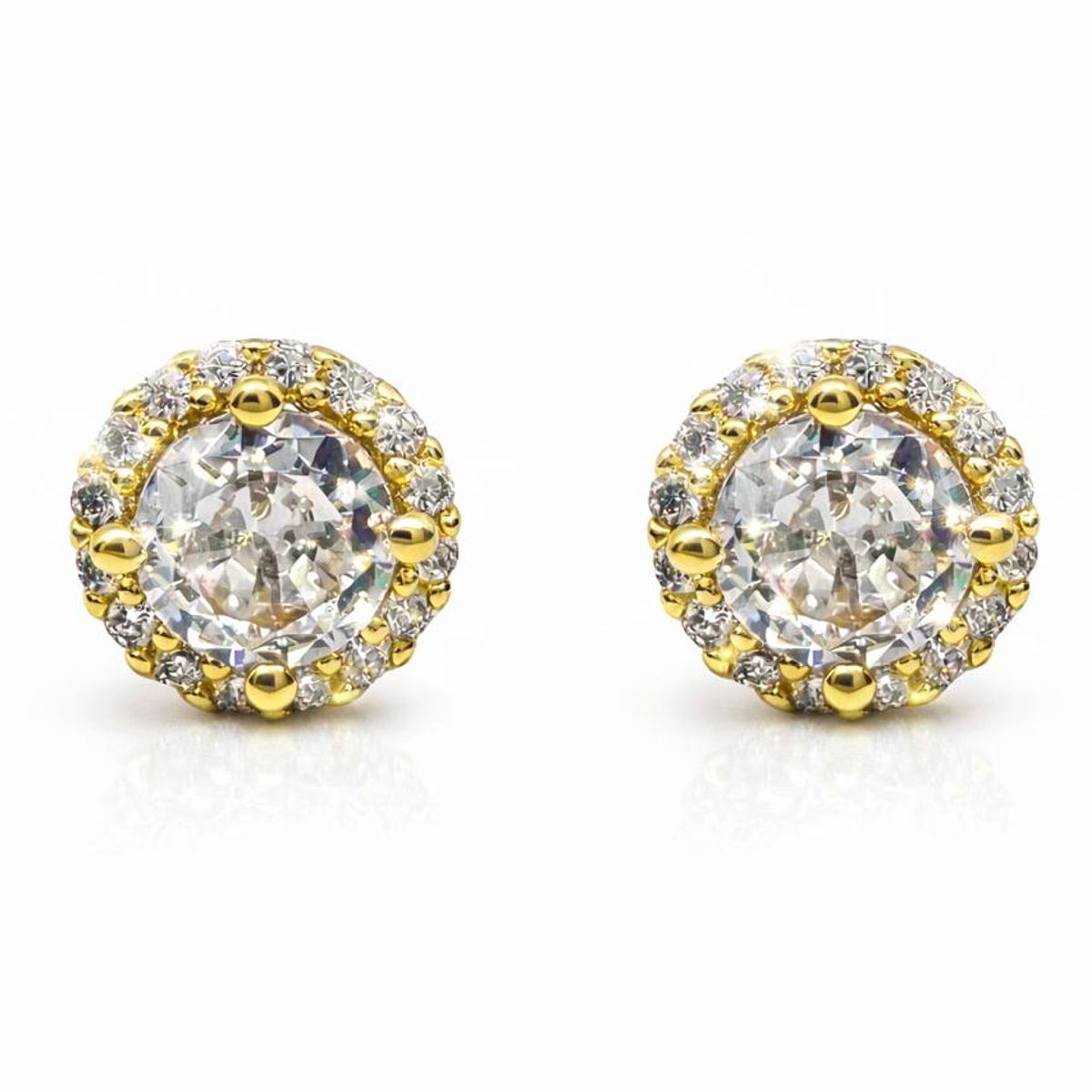 JOYAS LANDEROS - Aros Roseta Circones Enchapado en oro de 18k