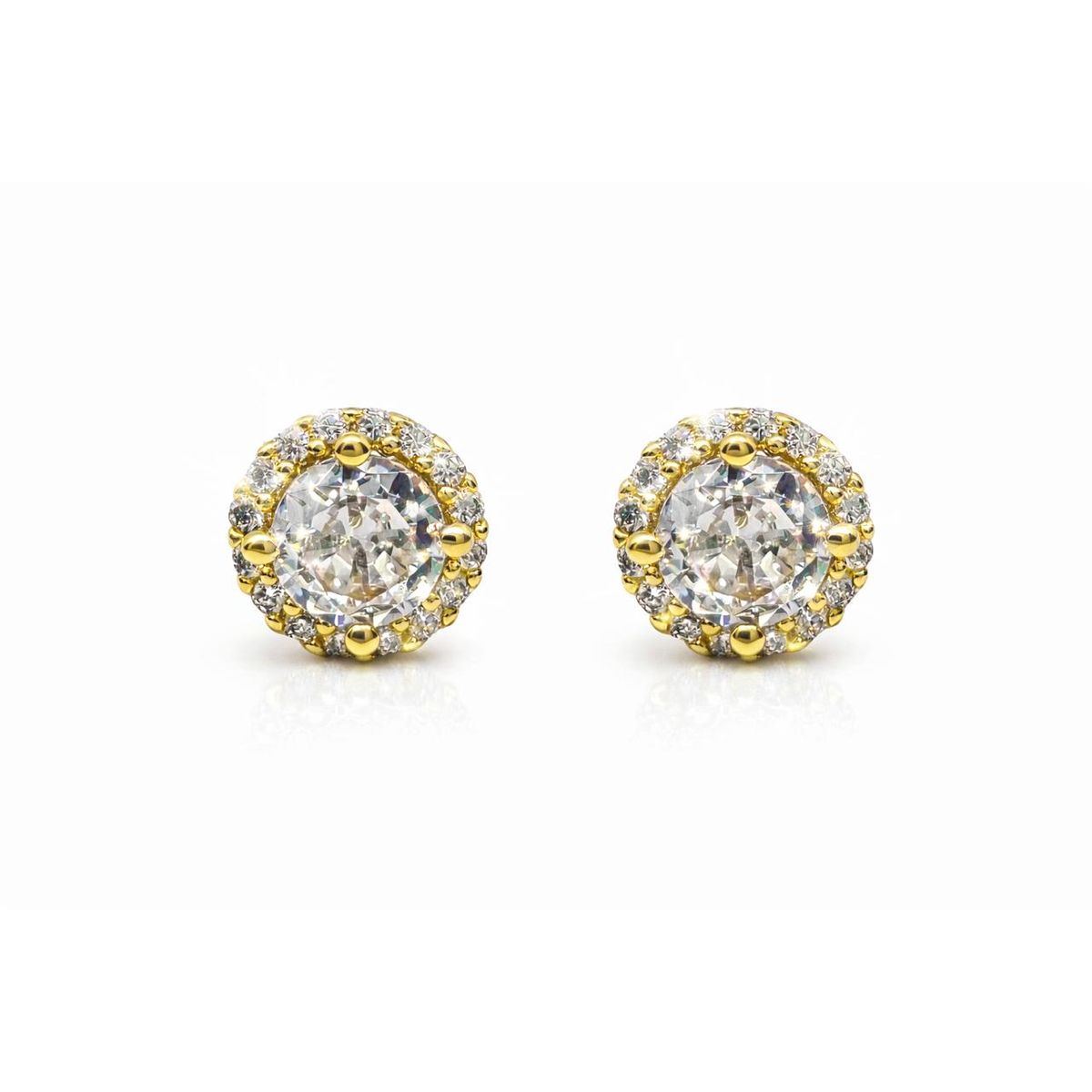 JOYAS LANDEROS - Aros Roseta Circones Enchapado en oro de 18k