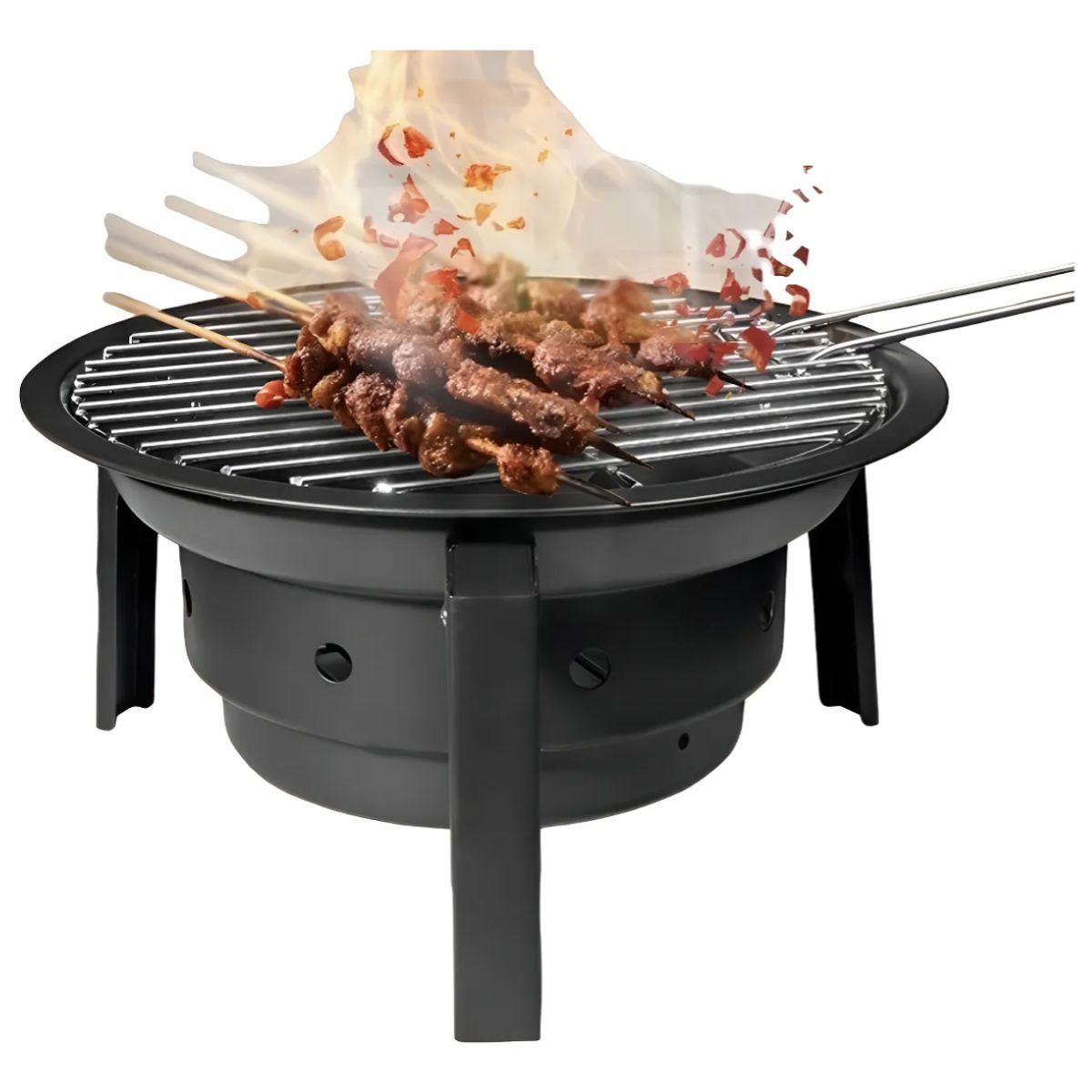 OKAY - Parrilla Portatil Carbon Parrillas Asado Mini Tb-173 Color Negro